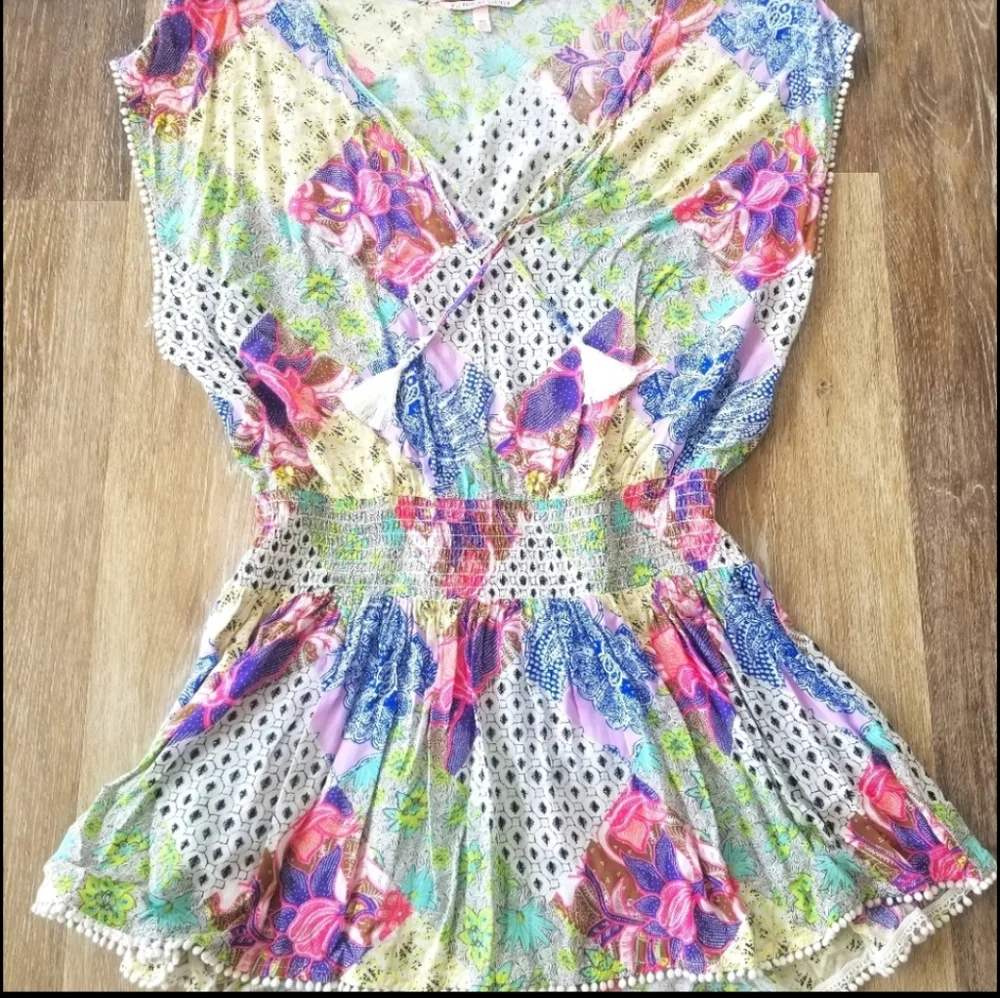 Victoria's Secret Vintage Patchwork Swim Cover-up Skirt Dress NWT Summer Beach - Picture 2 of 13
